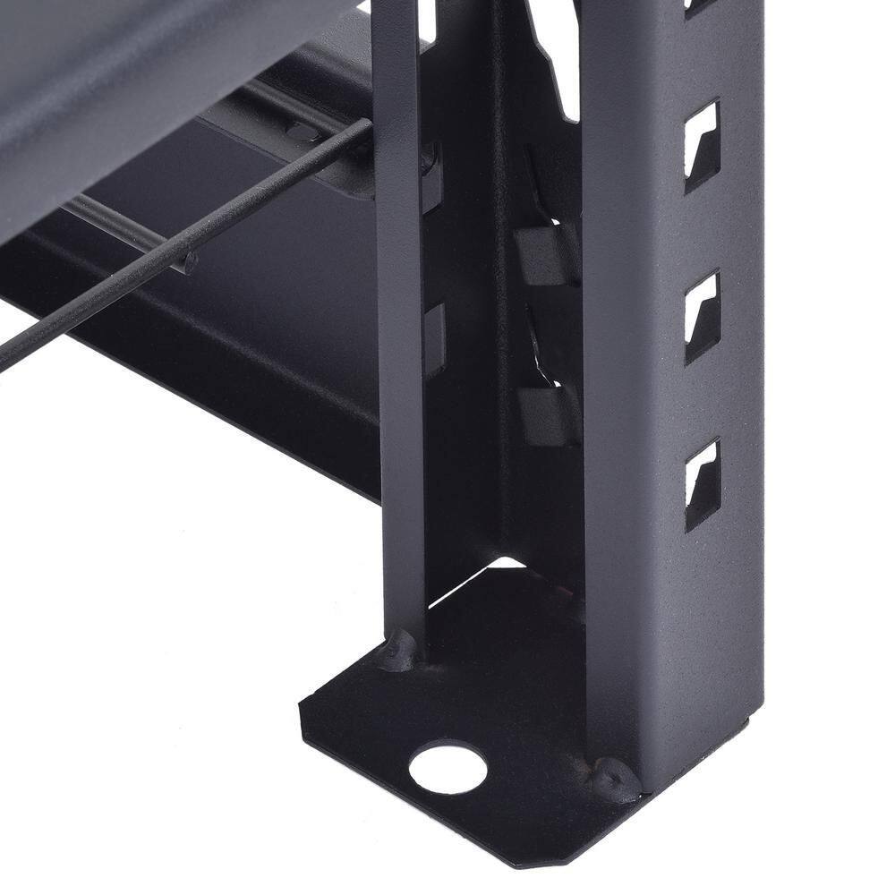 Husky 4-Shelf Metal Industrial Duty Freestanding Garage Storage Shelving Unit in Black (77 in. W x 72 in. H x 24 in. D) N2W772472W4B