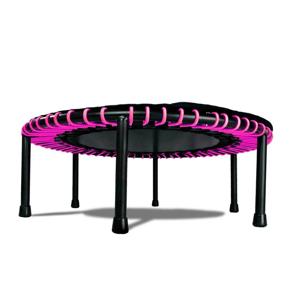48 in. Mini Fitness Trampoline and Rebounder Gym Equipment, Pink rebounder-48-pink