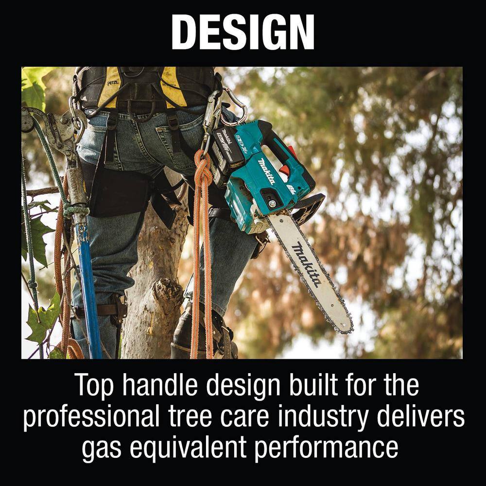 Makita LXT 16 in. 18V X2 (36V) Lithium-Ion Brushless Top Handle Chain Saw Kit 5.0Ah with 18V LXT Battery Pack 5.0Ah(2-Pk) XCU09PTBL1850B2