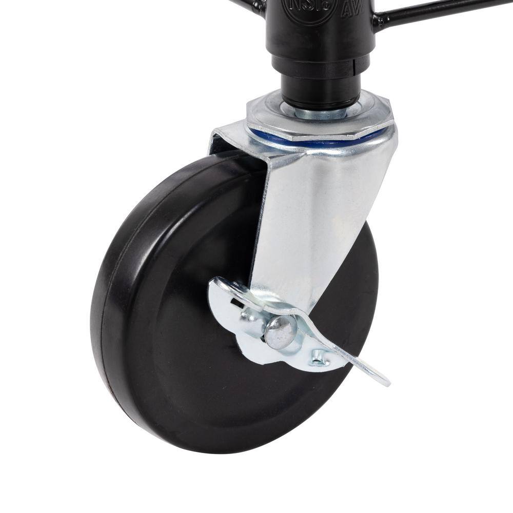 Seville Classics UltraDurable 4-Tier Commercial NSF Certified Steel Wire Shelving System in Black (60 in. W x 24 in. D x 76 in. H) SHE24611B