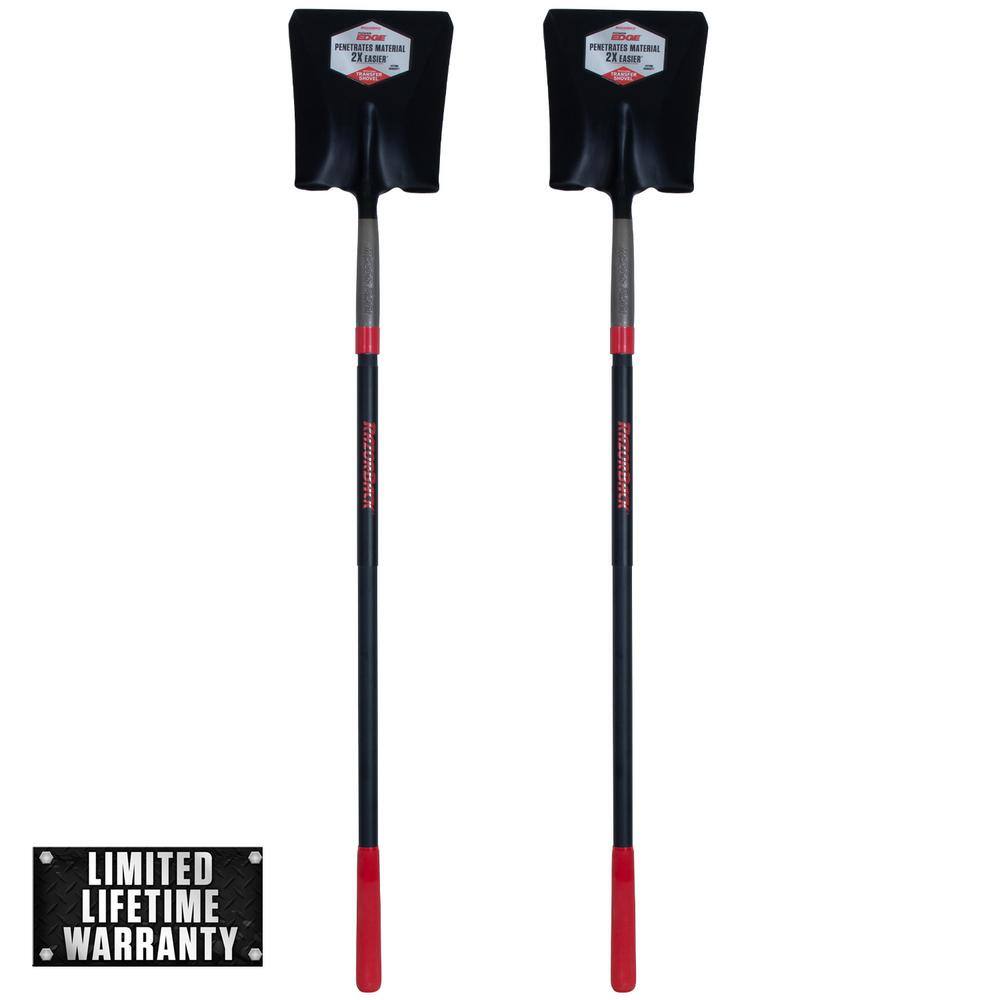 Razor-Back PowerEdge 48.75 in. Fiberglass Handle Square Point Shovel (Pack of 2) 10000-03688