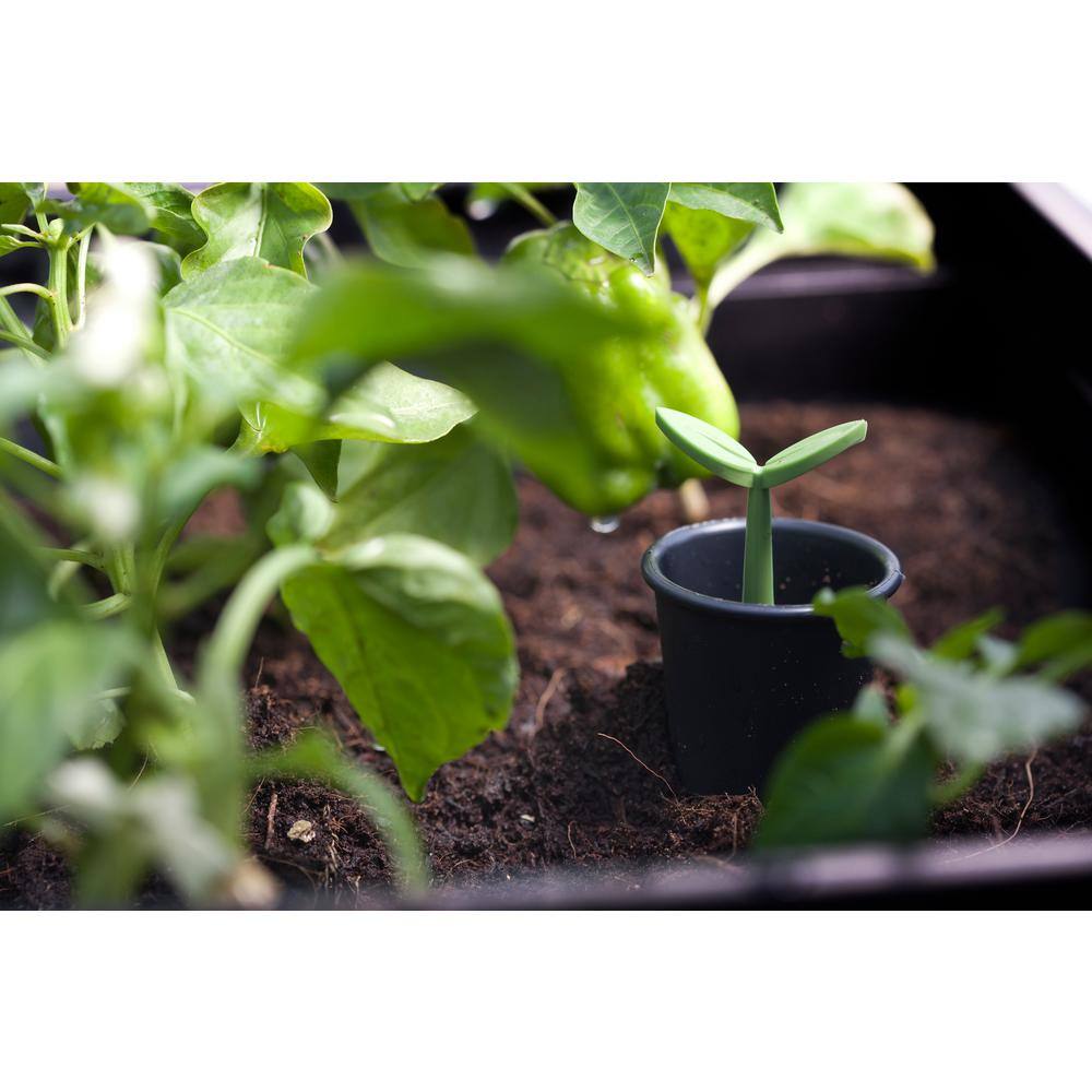 Keter Urban Bloomer 32.3 in. W x 30.7 in. H Graphite Resin Elevated Patio Garden Bed 236157