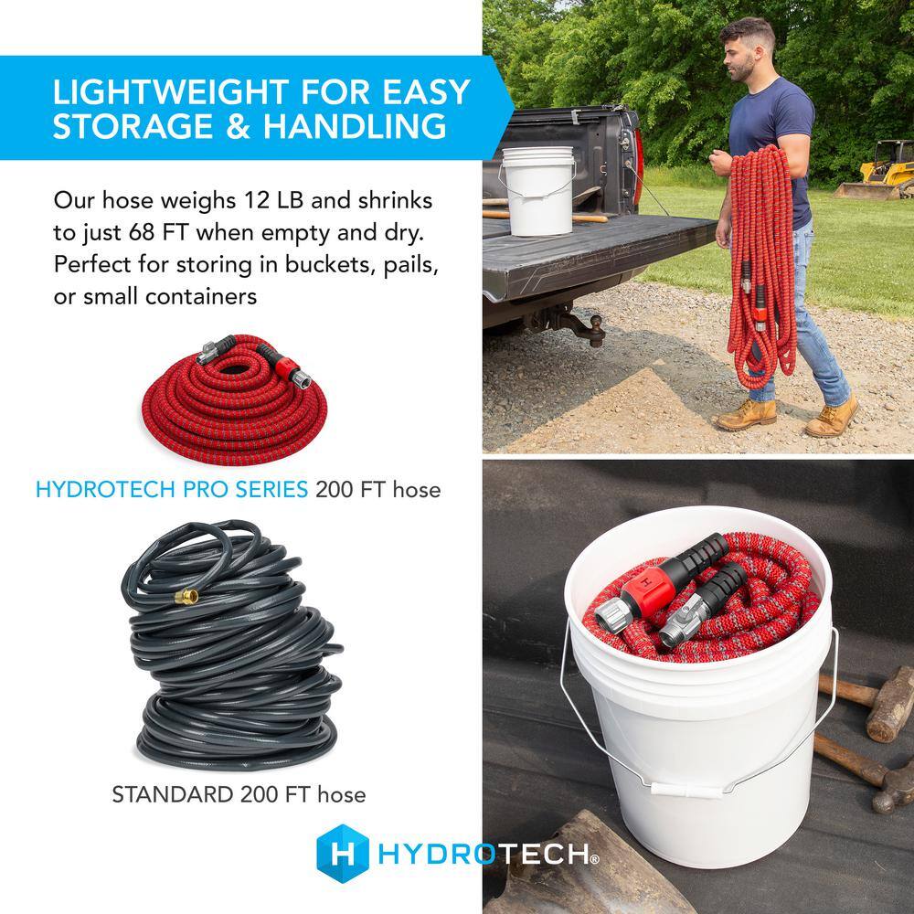 Hydrotech ProSeries Expandable 3/4 in. Diameter x 200 ft. Garden Water Hose 5595C3