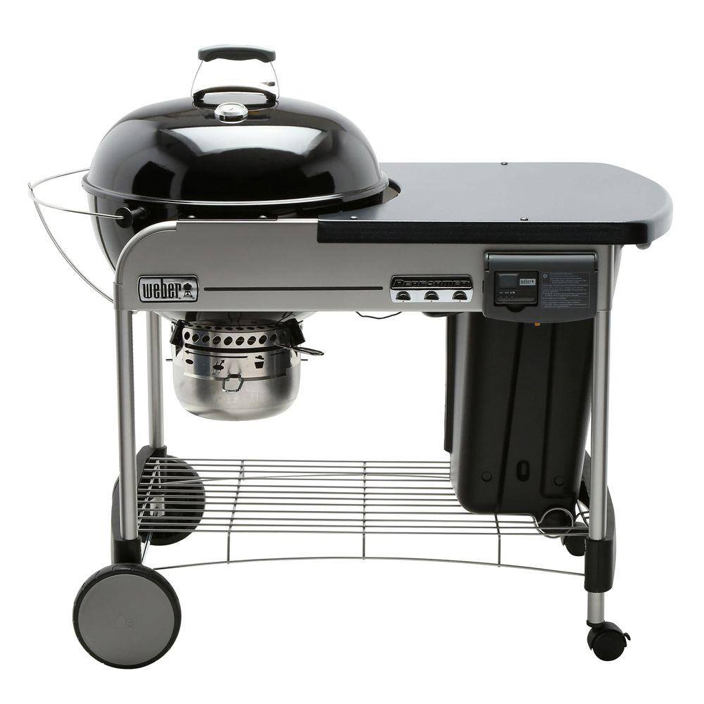 Weber Performer Deluxe 22 in. Charcoal Grill in Black with Touch-N-Go Gas Ignition 15501001