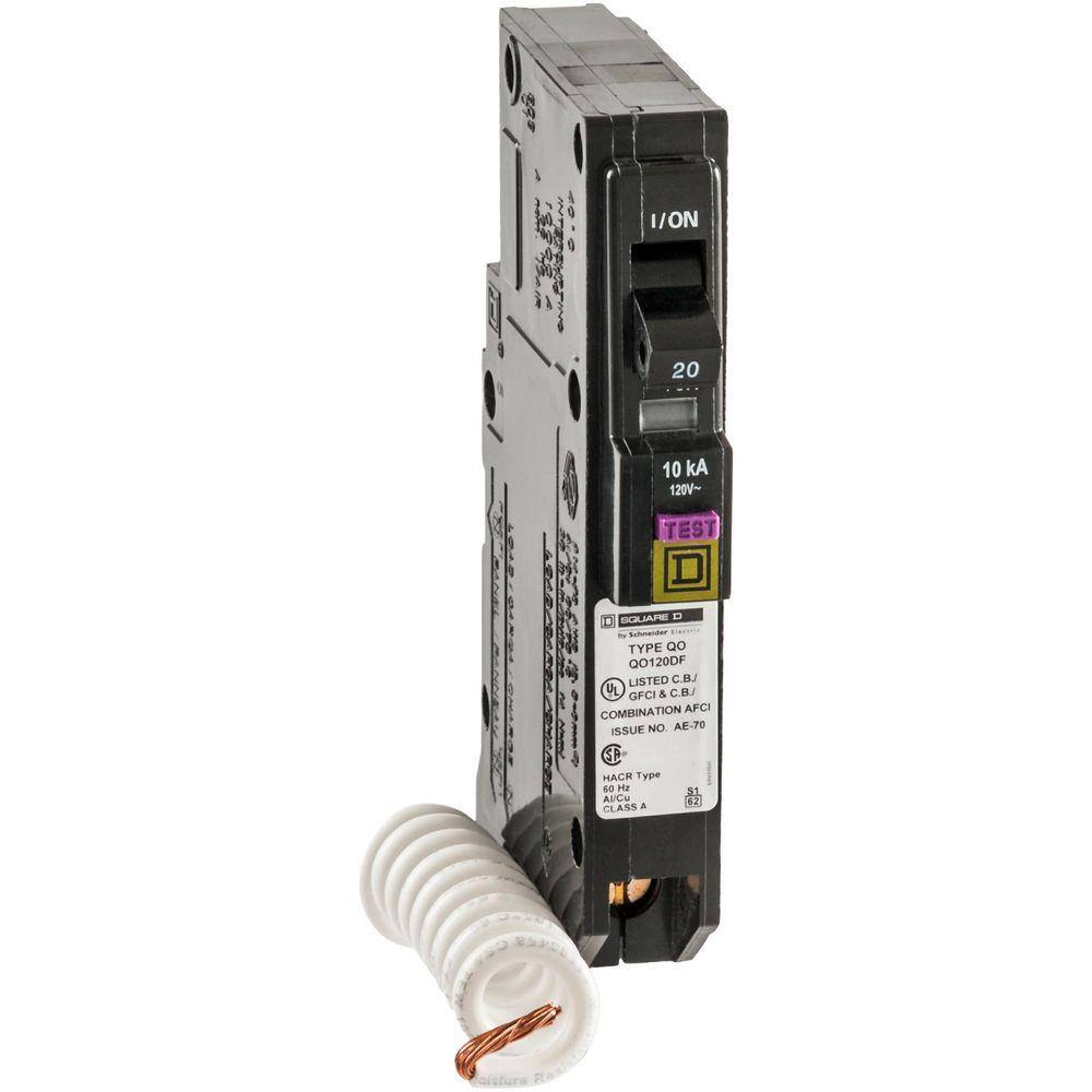 Square D QO 20 Amp Single-Pole Dual Function (CAFCI and GFCI) Circuit Breaker (9-pack) QO120DFC9