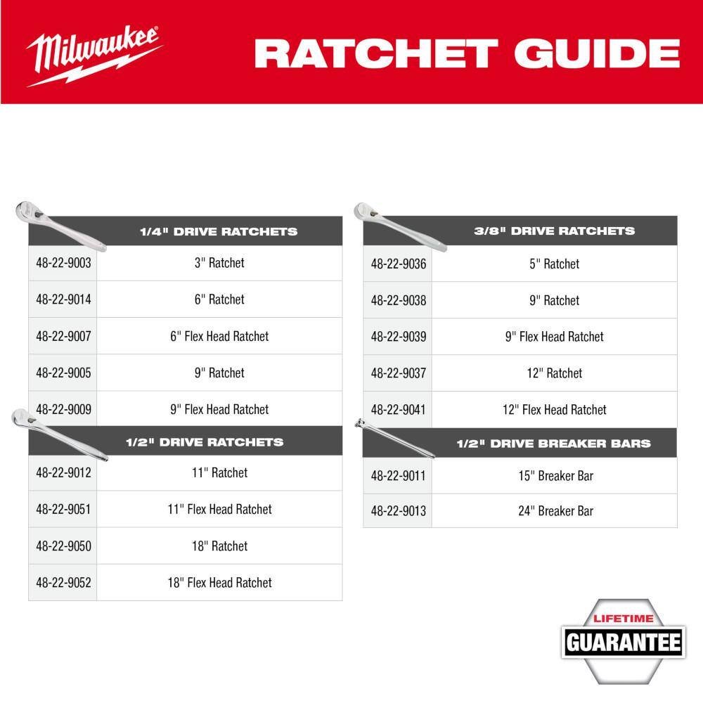 Milwaukee M12 12V 3/8 in. Lithium-Ion Cordless Ratchet Kit w/3/8 in. Drive SAE/Metric Mechanics & Impact Socket Set (100-Piece) 2457-21-48-22-9008-49-66-7009