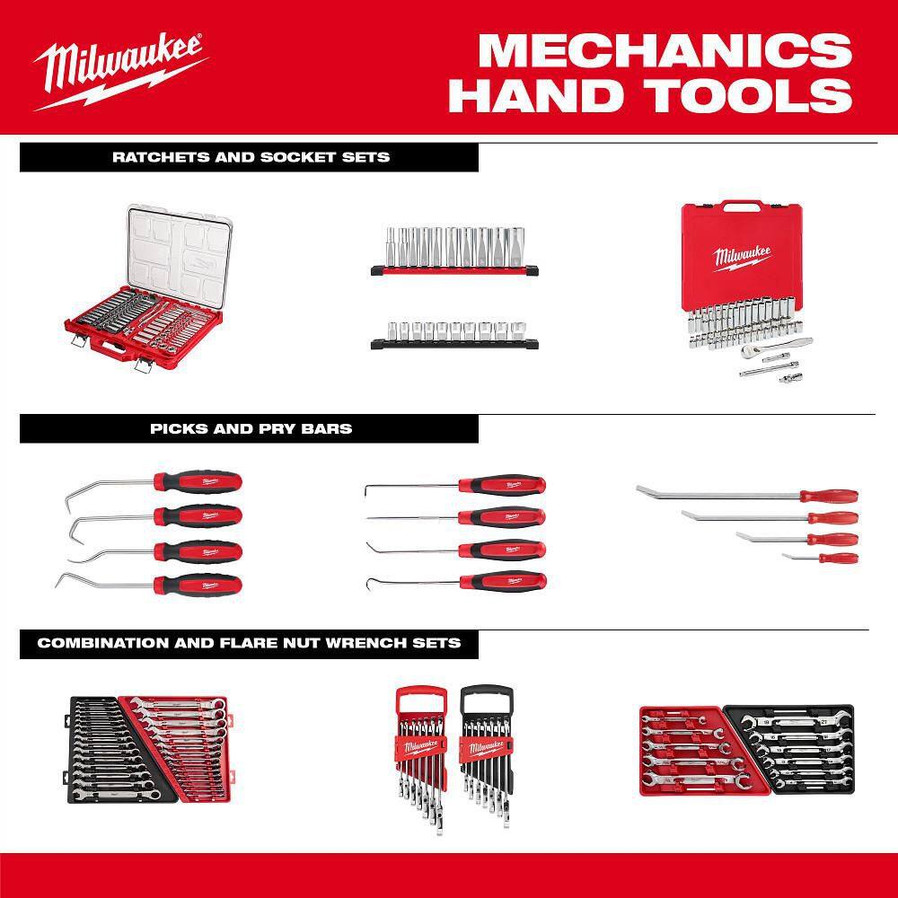 Milwaukee 3/8 in. Drive SAE Ratchet and Socket Mechanics Tool Set with Packout Case (28-Piece) 48-22-9481