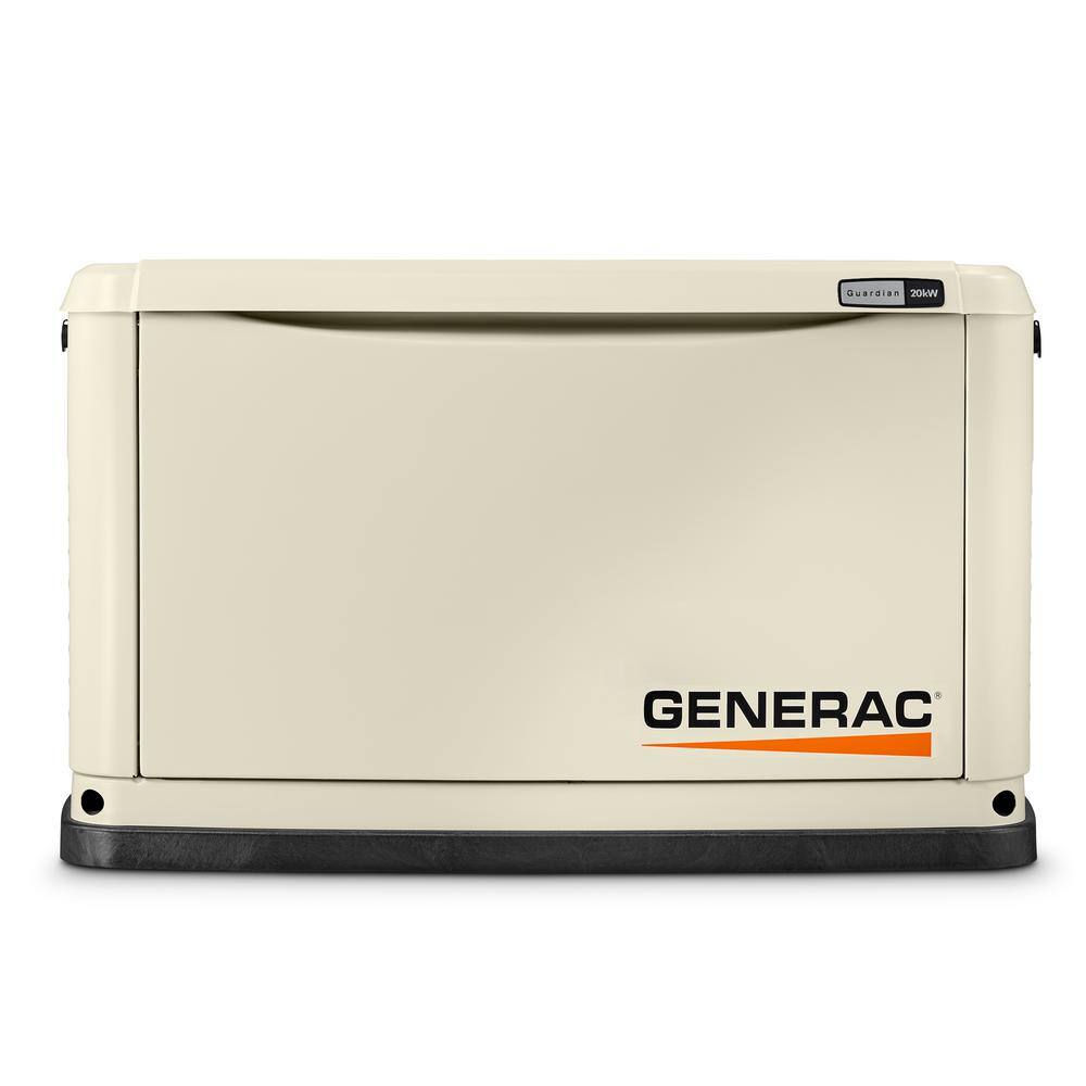 Generac Guardian 20,000-Watt (LP) / 18,000-Watt (NG) Air-Cooled Whole House Generator with Wi-Fi and 200-Amp Transfer Switch 7039