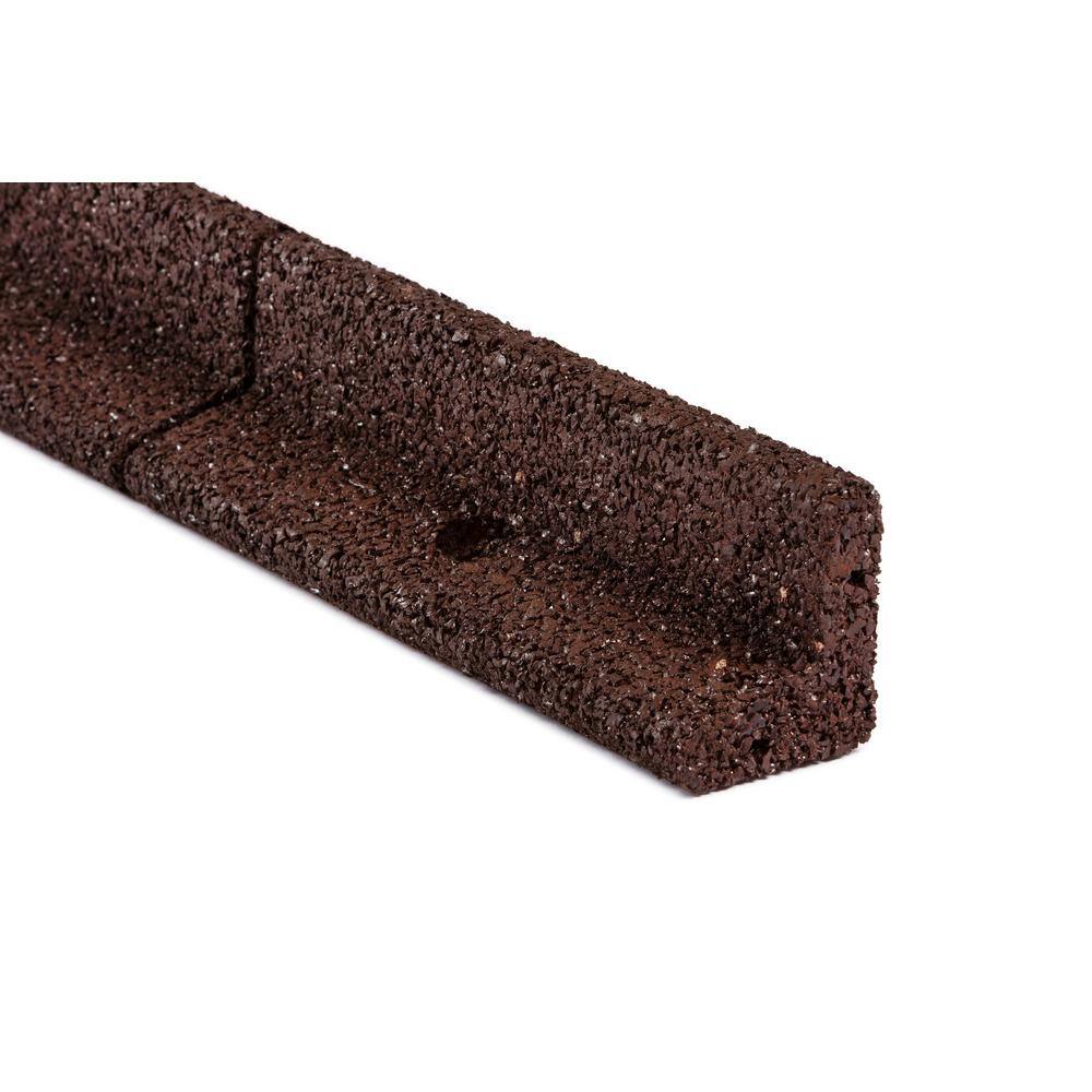 Vigoro EcoBorder 4 ft. Brown Rubber Landscape Edging (48-Count/Pallet) ECOBRD BR 48