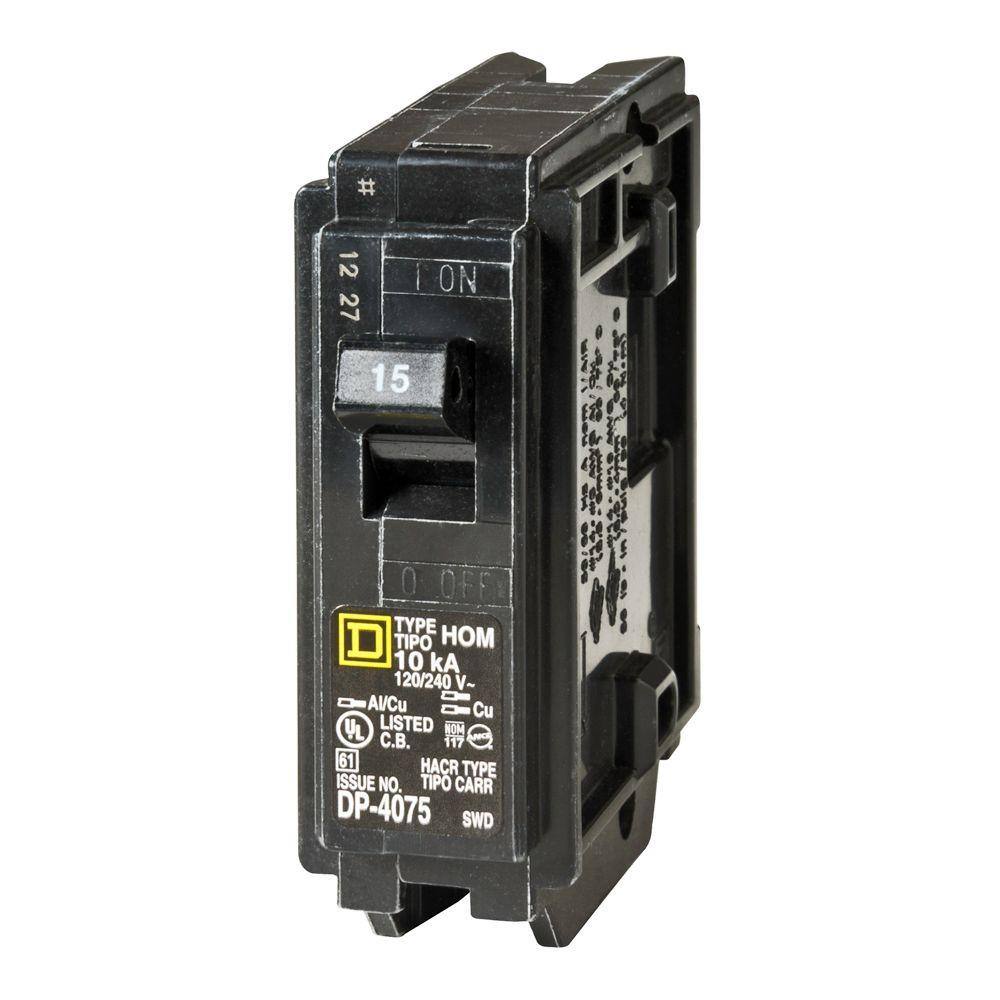 Square D Homeline 15 Amp Single-Pole Circuit Breaker (12-pack) HOM115CP12