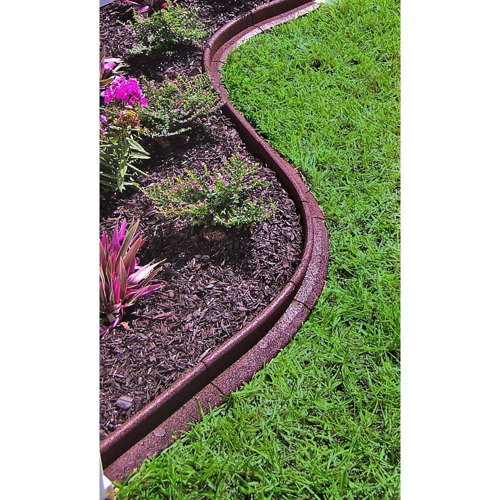 Vigoro EcoBorder 4 ft. Brown Rubber Landscape Edging (6-Pack) ECOBRD BRN 6PK