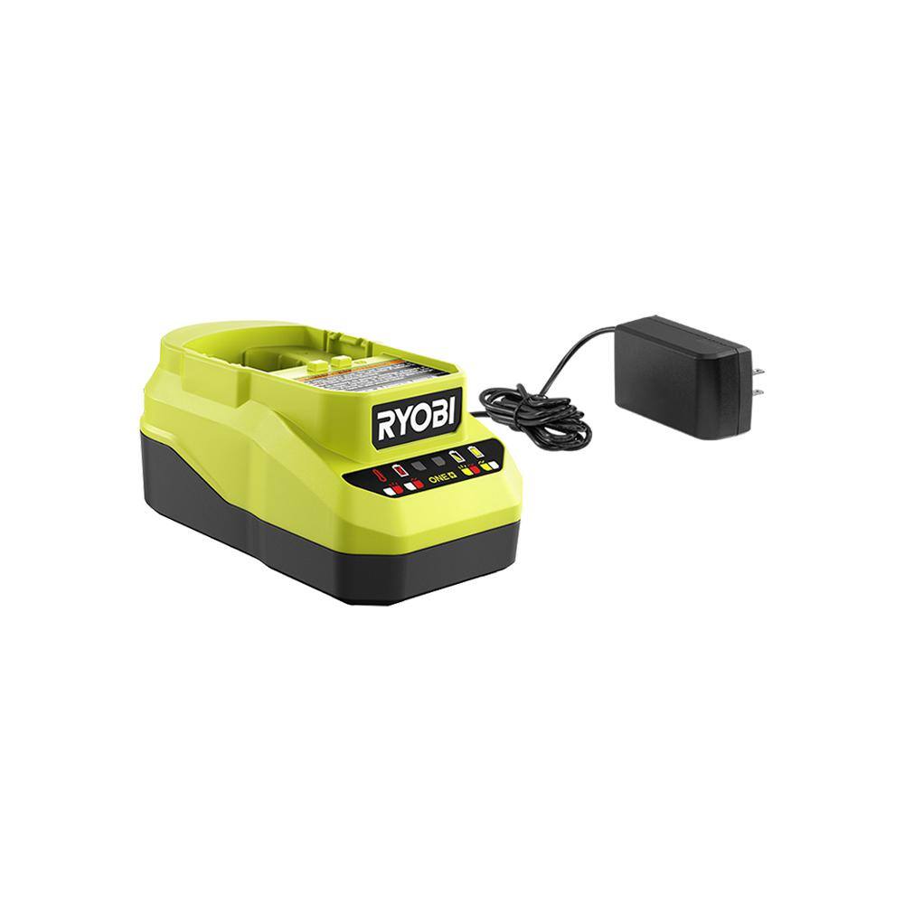 RYOBI ONE+ 18V Lithium-Ion Charger with 6.0 Ah HIGH PERFORMANCE Battery (2-Pack) PCG002-PBP2007