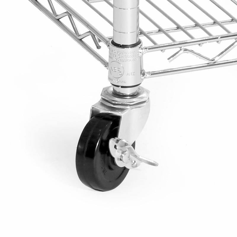 Seville Classics UltraDurable 5-Tier Commercial NSF Certified Wire Garage Storage Shelving in Zinc (60 in. W x 18 in. D x 75 in. H) SHE18603