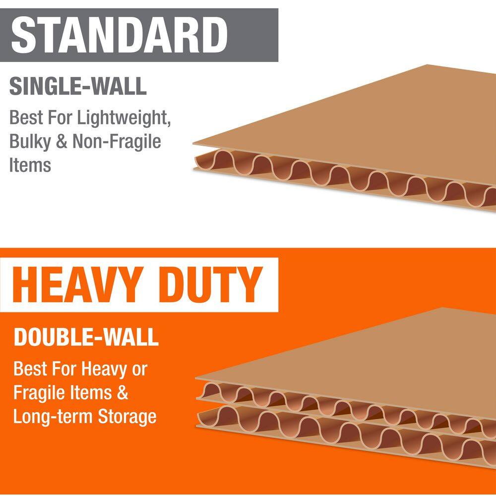 The Home Depot 20 in. L x 16 in. W x 15 in. D Heavy-Duty Medium Moving Shipping and Packing Box with Handles (40-Pack) HDMEDBOX40