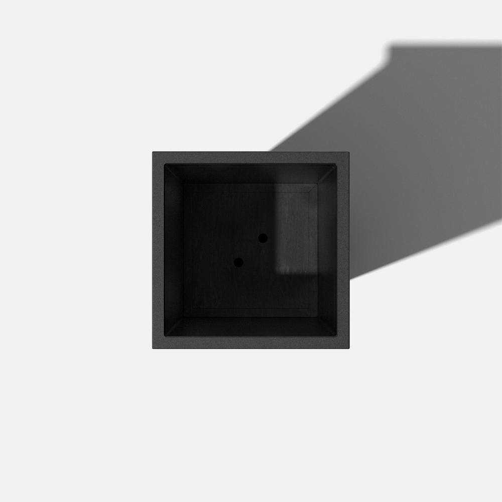 Veradek Brixton Medium Black Plastic Tapered Planter with Drainage Holes (14.75 in. L x 14.75 in. W x 26 in. H) (2-Pack) BXVTL26B-2PK