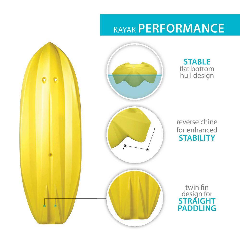Lifetime Yellow Youth Wave Kayak with Paddles 90100