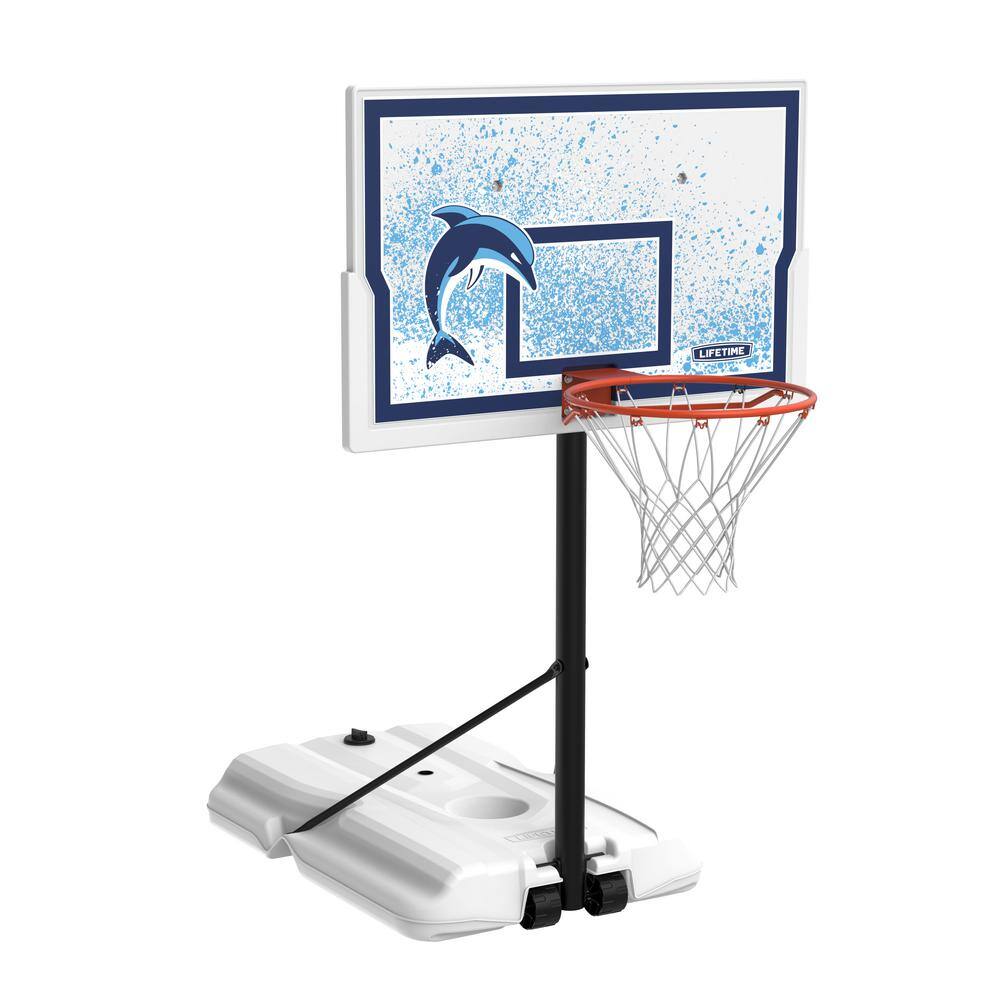 Lifetime Basketball 44 in. Impact Poolside Portable in White and Blue 91213