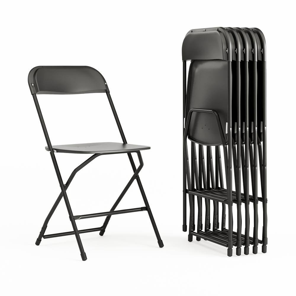 Carnegy Avenue Black Metal Folding Chairs CGA-LE-487293-BL-HD