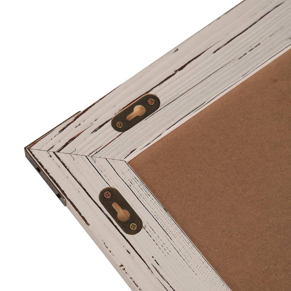 Carnegy Avenue White Washed 32 in. W x 46 in. L Magnetic Wall Mounted Chalkboard CGA-HGW-525574-WH-HD