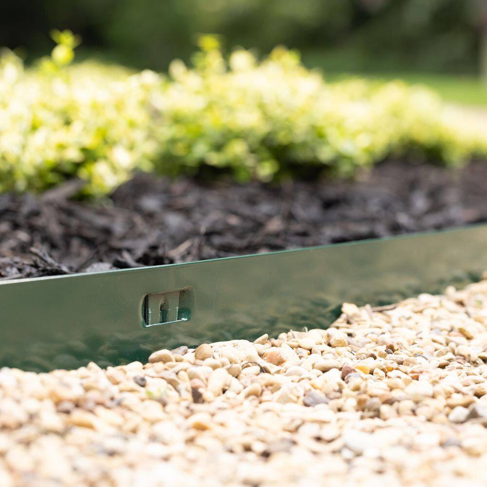 Colmet 8 ft. x 14-Gauge x 4 in. Green Steel Landscape Edging (5-Pack) AS814-4GR5