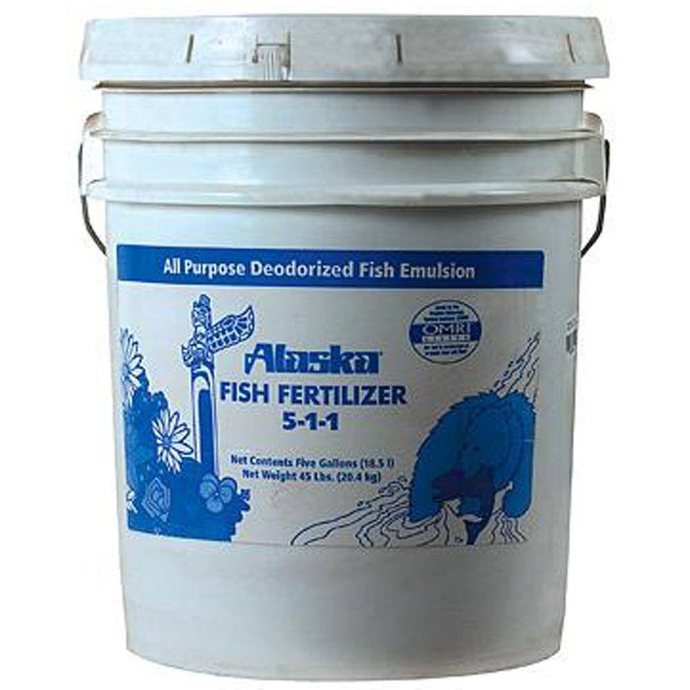 Alaska 640 oz. (5 gal.) Organic Gardening Liquid Fish Emulsion Plant Food Fertilizer Concentrate 5-1-1 9301205