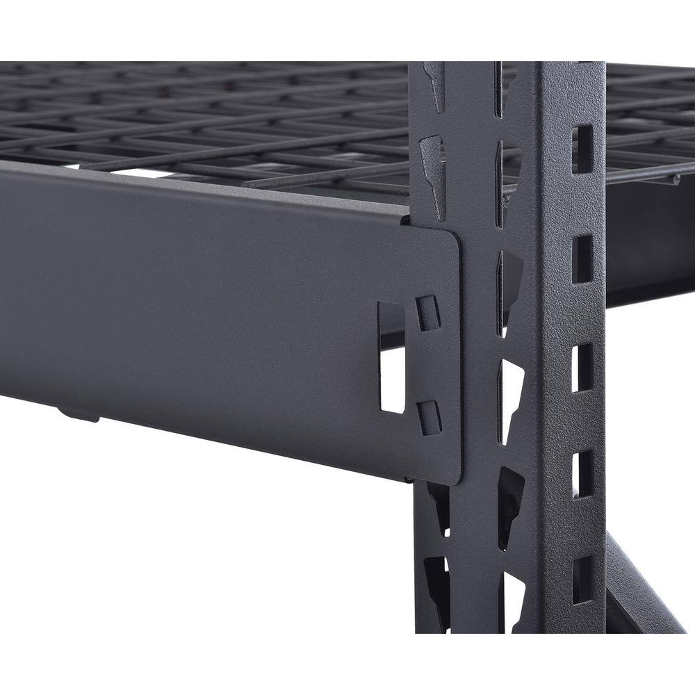 Husky 3-Shelf Metal Industrial Duty Freestanding Garage Storage Shelving Unit in Black (65 in. W x 54 in. H x 24 in. D) N2W652454W3B