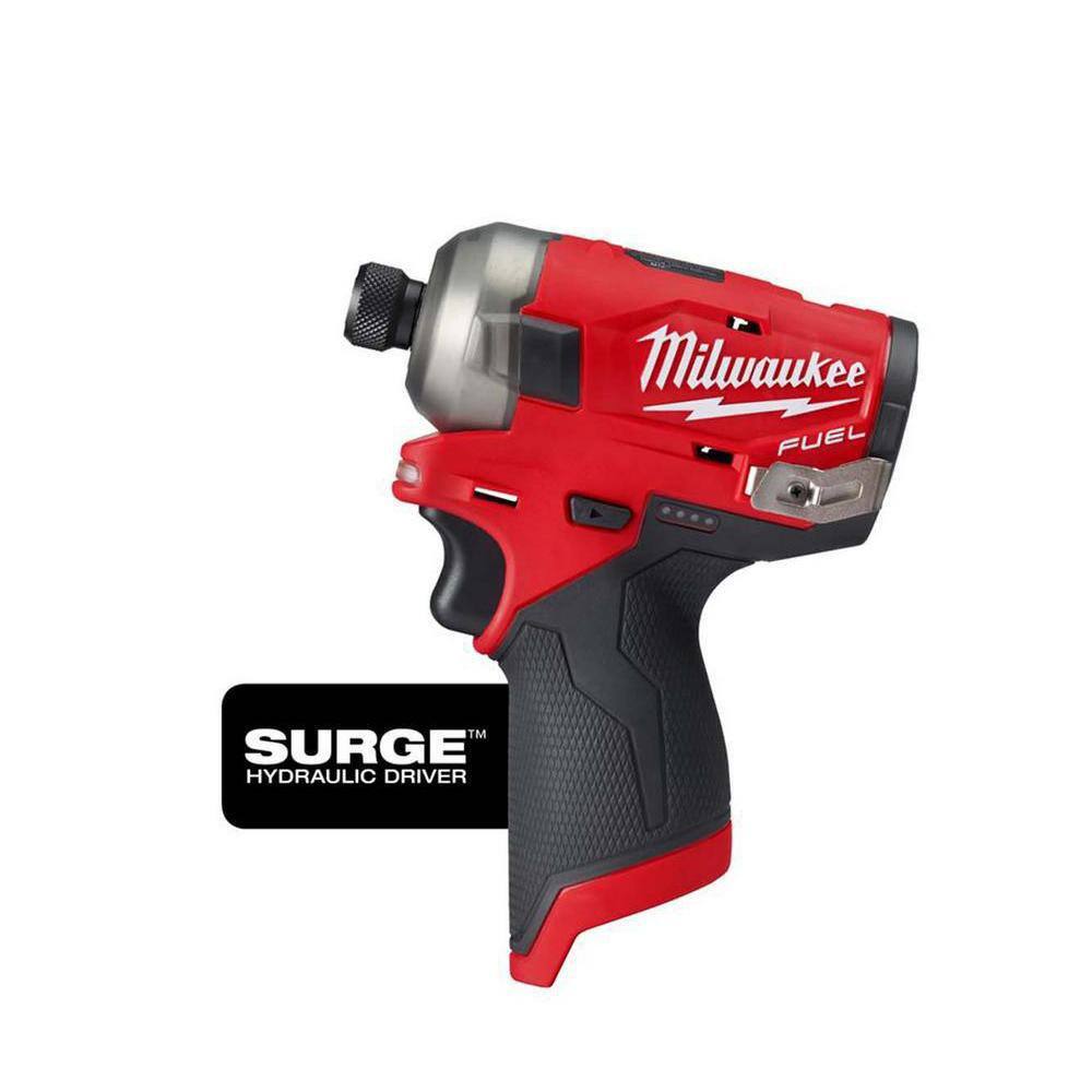 Milwaukee M12 FUEL SURGE 12V Lithium-Ion Brushless Cordless 1/4 in. Hex Impact Driver (Tool-Only) 2551-20