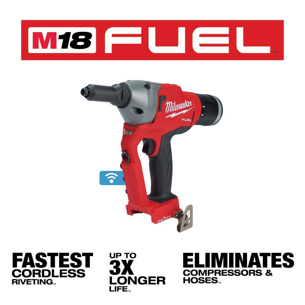 Milwaukee M18 FUEL ONE-KEY 18V Lith-Ion Cordless Rivet Tool w/ (1) 5.0 Ah Battery 2660-20-48-11-1850