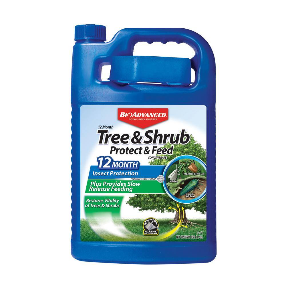 BIOADVANCED 1 Gal. Concentrate Tree and Shrub Protect with Feed Insect Killer 701915