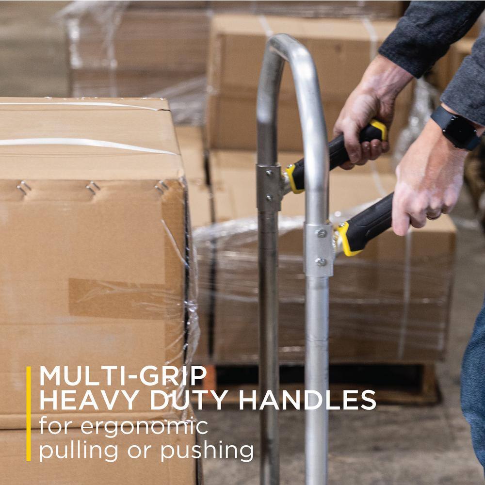 Gorilla 1,000 lbs. Capacity Convertible All Aluminum Hand Truck with Multi-Grip Power Handle, Wide Load Toe Plate Technology GHA2-10