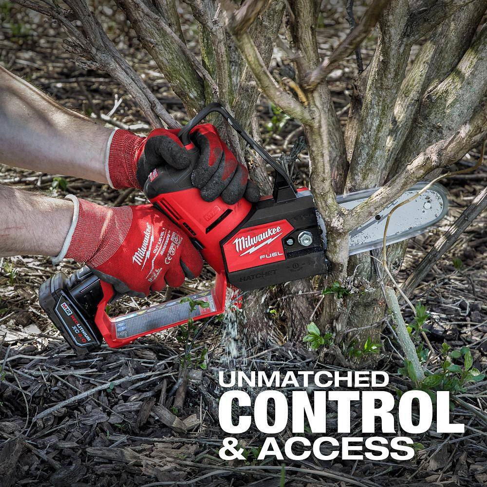 Milwaukee M12 FUEL 12V Lithium-Ion Brushless Battery 6 in. HATCHET Pruning Saw Kit with 4.0 Ah Battery and Charger 2527-21