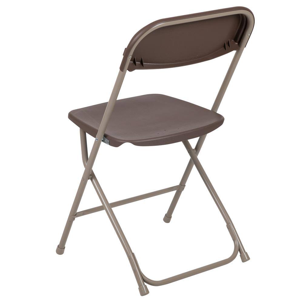Carnegy Avenue Hercules Series White Metal 650 lb. Weight Capacity Lightweight Event Folding Chair (Set of 4) CGA-LE-3888-WH-HD