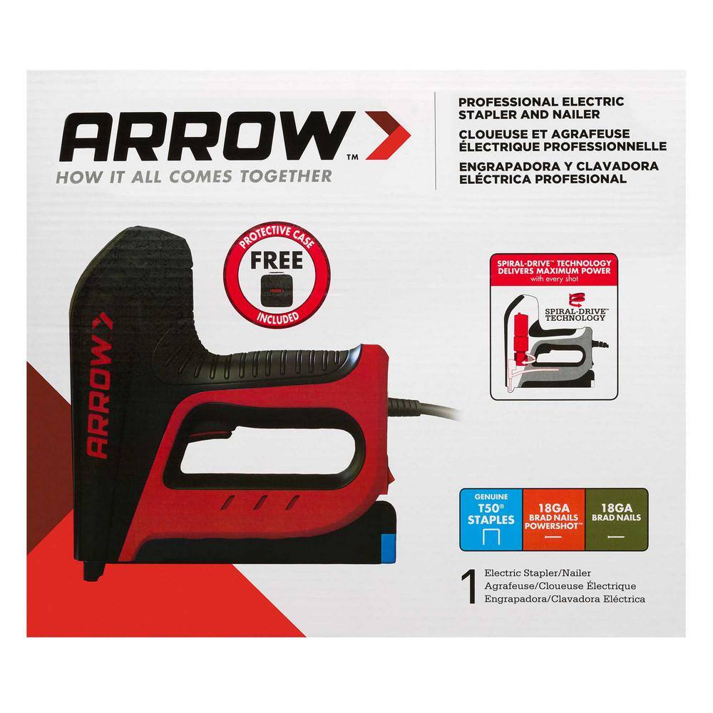 Arrow 6 in. Electric Stapler and Brad Nailer T50AC-R