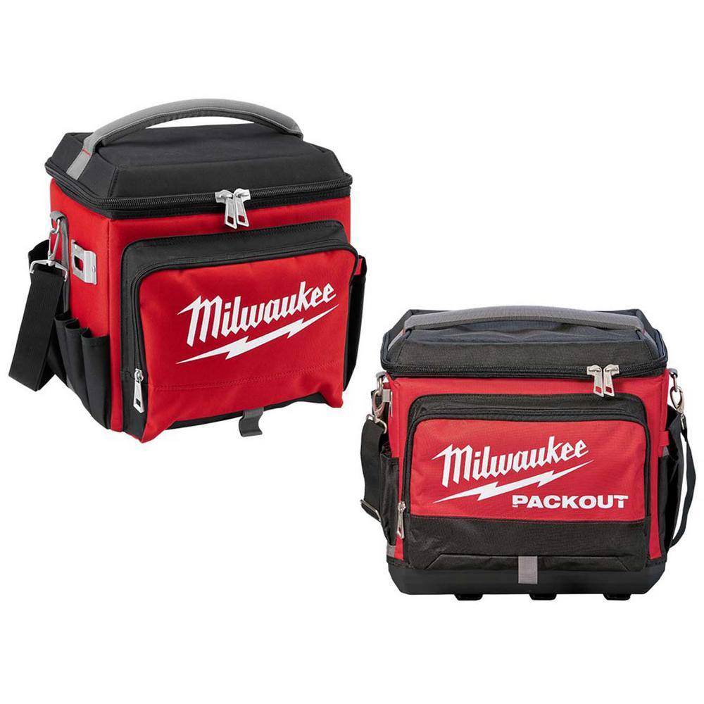 Milwaukee 21 Qt. Soft Sided Jobsite Lunch Cooler with PACKOUT Cooler Bag 48-22-8250-48-22-8302