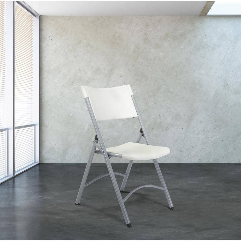 National Public Seating Grey Plastic Seat Outdoor Safe Folding Chair (Set of 4) 602