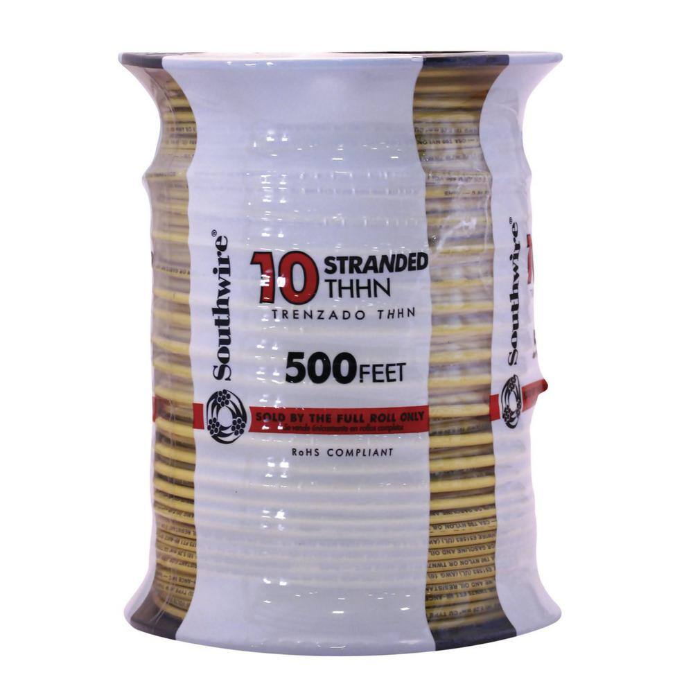 Southwire 500 ft. 10 Yellow Stranded CU THHN Wire 22978157