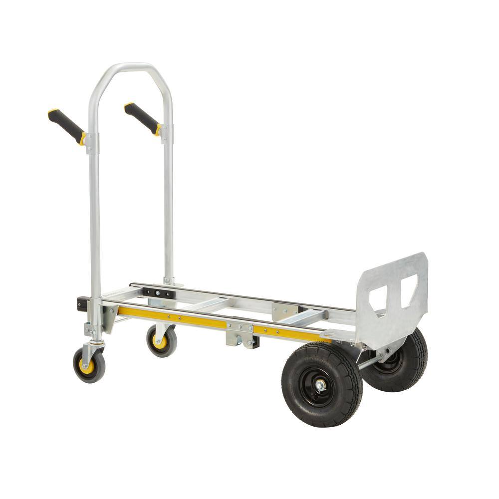 Gorilla 1,000 lbs. Capacity Convertible All Aluminum Hand Truck with Multi-Grip Power Handle, Wide Load Toe Plate Technology GHA2-10