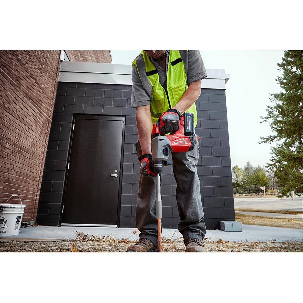 Milwaukee M18 FUEL 18V Lithium-Ion Brushless Cordless 1 in. SDS-Plus Rotary Hammer with 5.0 Ah Battery 2912-20-48-11-1850