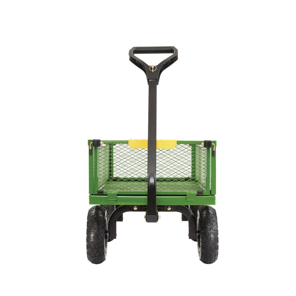 GORILLA CARTS 4 cu. ft., 900 lbs. Heavy-Duty Steel Utility Garden Cart, 4 cu. ft., 10 in. Pneumatic Tires, 2-in-1 Pull or Tow Handle GCG-9004T