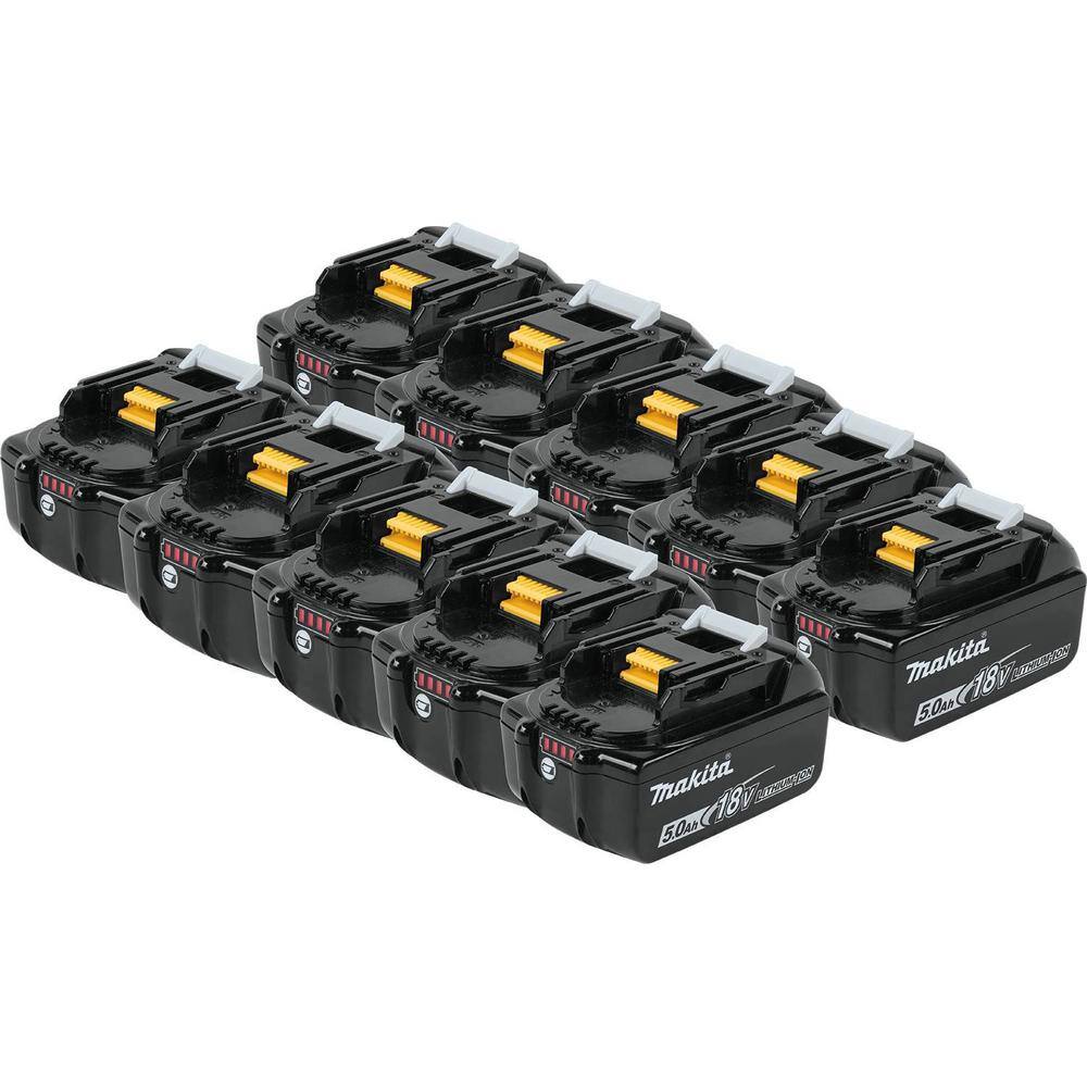 Makita 18V 5.0Ah LXT Lithium-Ion Battery (10-Pack) BL1850B-10