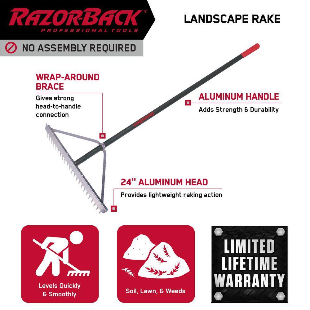 Razor-Back 5-Piece Heavy-Duty Pro Pack Landscape Garden Tool Set 10000-03445