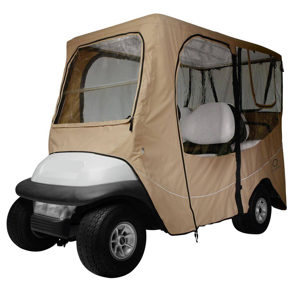 Classic Accessories Deluxe Golf Car Enclosure Light Khaki Long Roof 40-050-345801-00