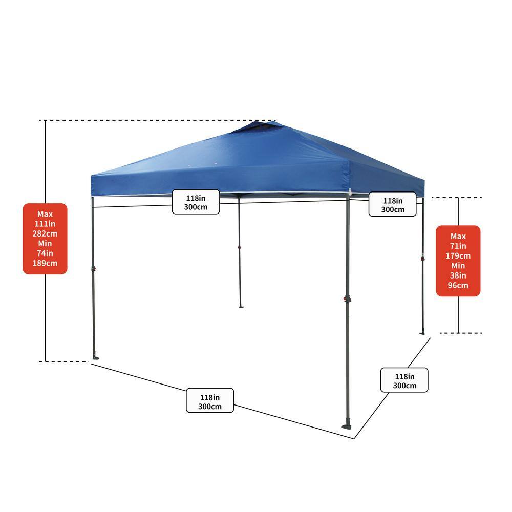 Everbilt 10 ft. x 10 ft. Blue Instant Canopy Pop Up Tent NS CLIA 100-B