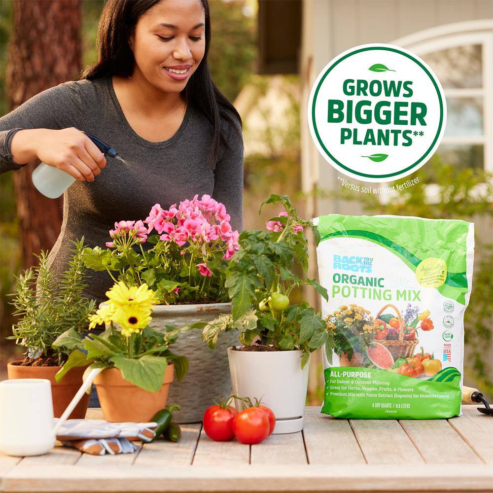 Back to the Roots 6 qt. Organic All-Purpose Potting Mix Soil 47006