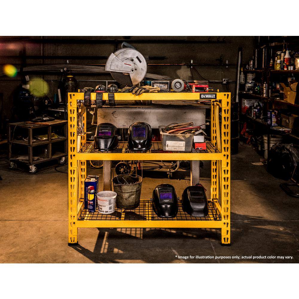 DEWALT 3-Tier Steel Garage Storage Shelving Unit Black (50 in. W x 48 in. H x 18 in. D) DXST4500BLK