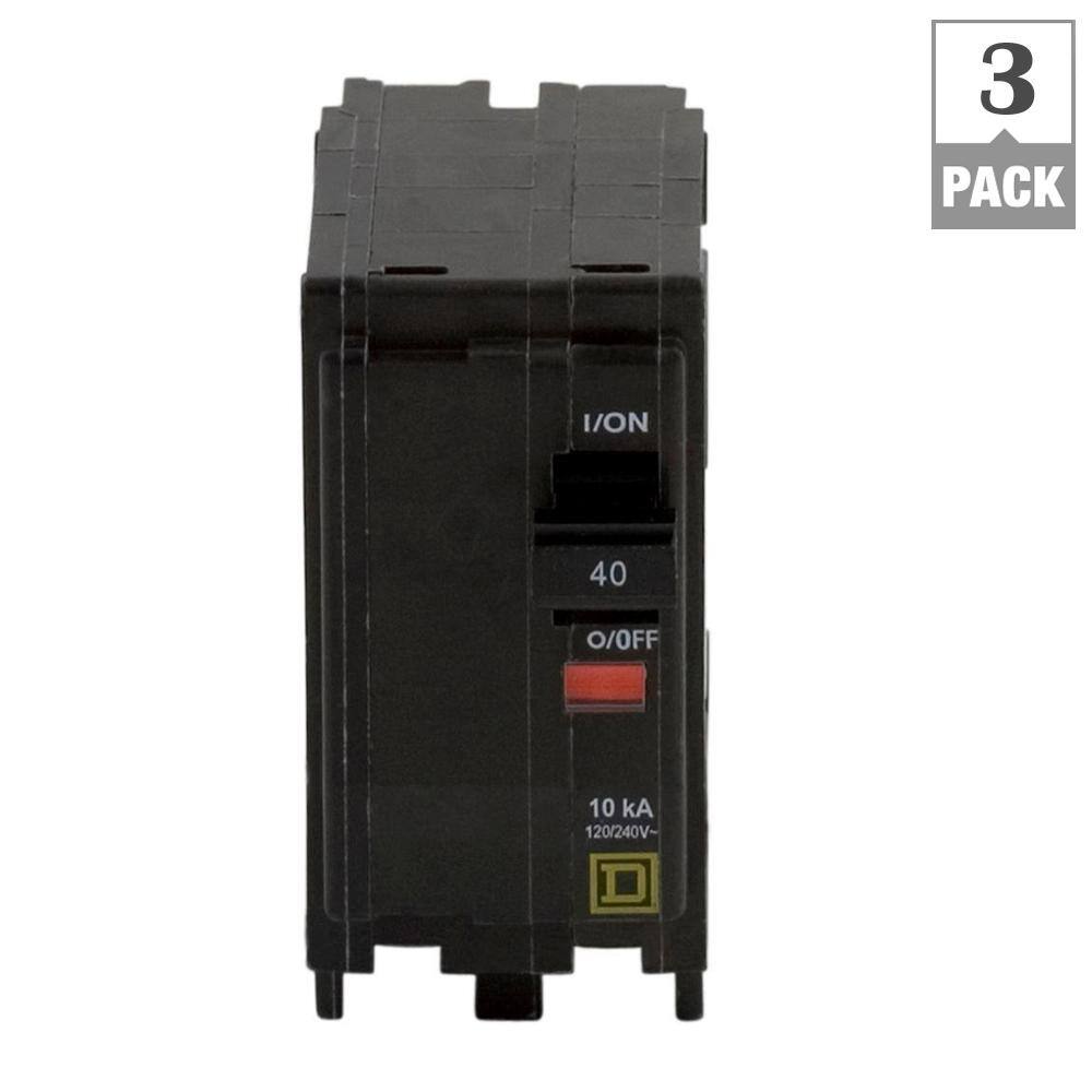 Square D QO 40 Amp 2-Pole Circuit Breaker (3-Pack) QO240CP3