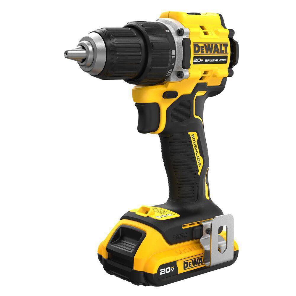 DEWALT ATOMIC 20V Lithium-Ion Cordless Compact 1/2 in. Drill/Driver Kit with 4.0Ah Battery, 2.0Ah Battery, Charger and Bag DCD794D1WDCB204