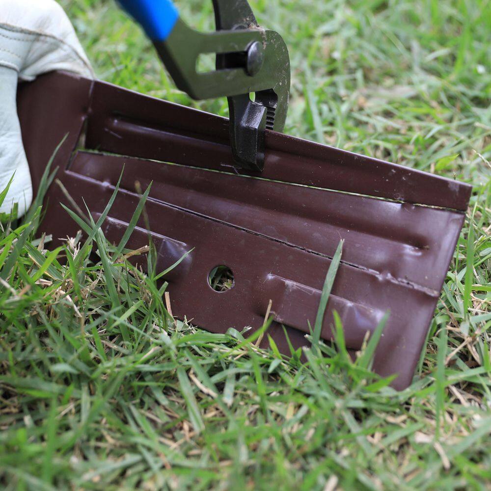 Colmet 8 ft. x 4 in. 14-Gauge Brown Steel Landscape Edging (5-Pack) AS814-4BR5