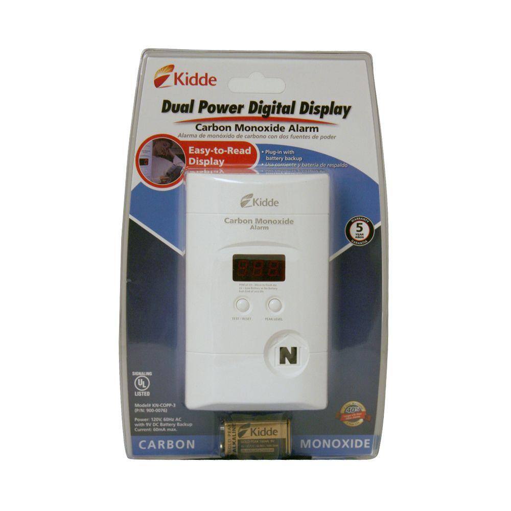 Kidde Firex Plug-in Carbon Monoxide Detector, 9V Battery Backup, Digital Display (6-Pack) 21010620
