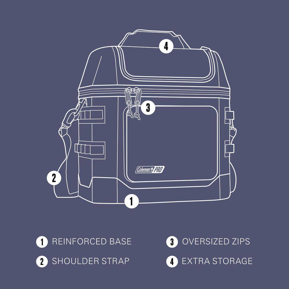 Coleman Pro 15.7 qt. (24-Can) Soft Cooler in Blue Sky 2214182